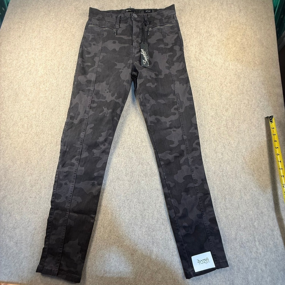 Supplies by Unionbay Womens Grey Camo High Rise Skinny Utility Pants Size 8 NEW